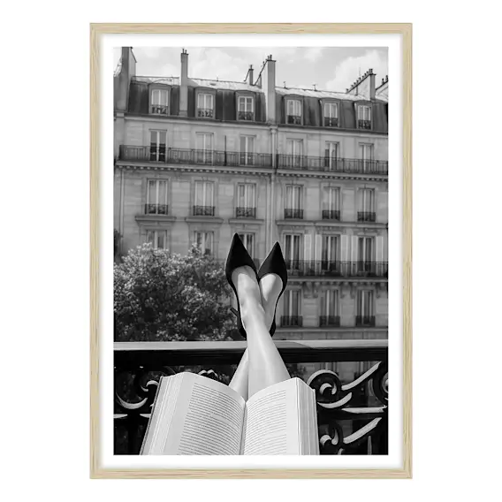 Balcony Parisian Framed Print in 61 x 84cm