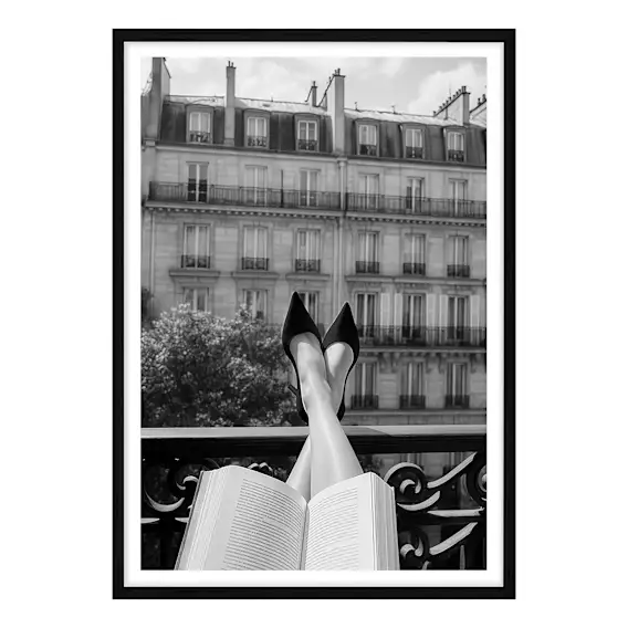 Balcony Parisian Framed Print in 95 x 133cm