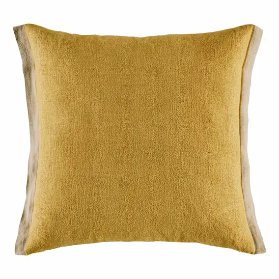 Belrose Feather Fill Cushion 50x50cm in Mustard
