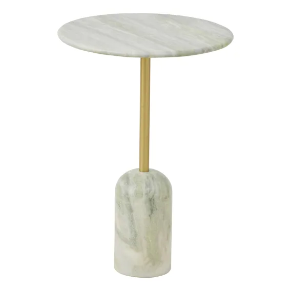 Belmont Side Table 38x50cm in Green/Gold