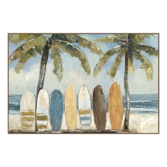 Beach Boards Box Framed Canvas in 150 x 100cm