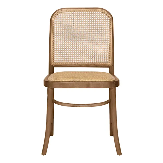 Belmont Dining Chair in Oak Brown / Rattan