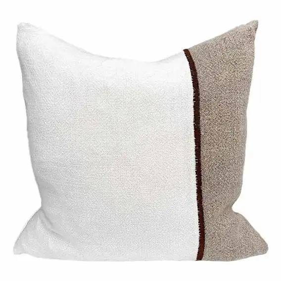 Bella Feather Fill Cushion 50x50cm in Off White / Natural