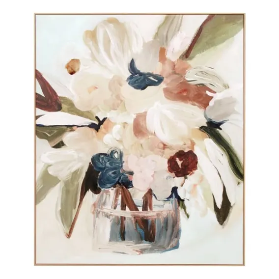Bouquet Muse Dark Box Framed Canvas in 100 x 120cm