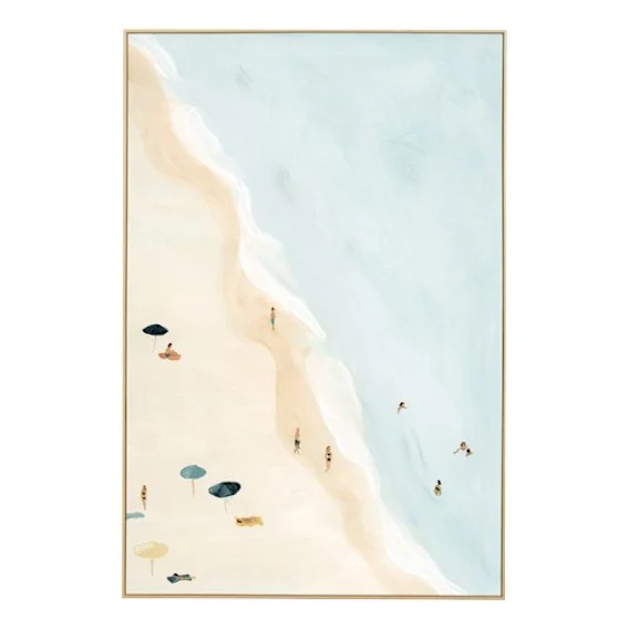 Bondi Beachgoers Box Framed Canvas in 42 x 62cm