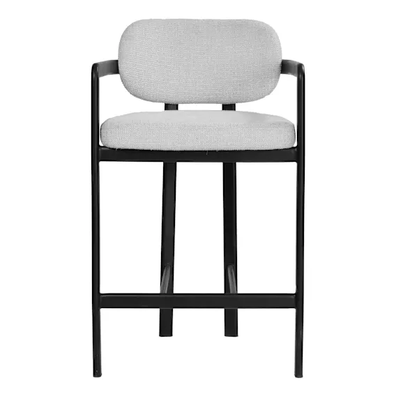 Brandy Bar Chair in Milan Greige / Black