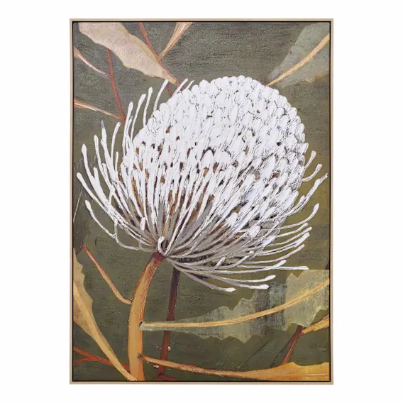 Bushland Waratah Box Framed Canvas in 102 x 142cm