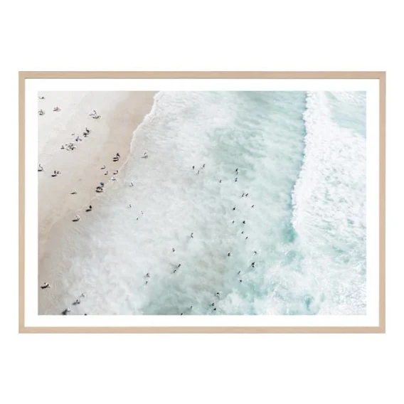 Burleigh Waves Framed Print in 45 x 33cm