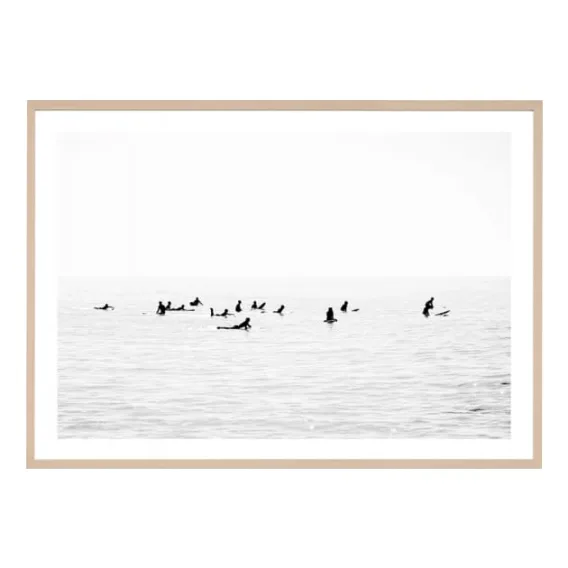 Byron Surfers Framed Print in 87 x 62cm