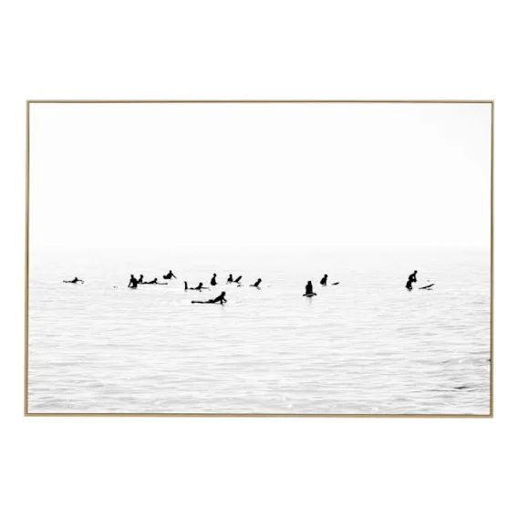 Byron Surfers Box Framed Canvas in 152 x 102cm