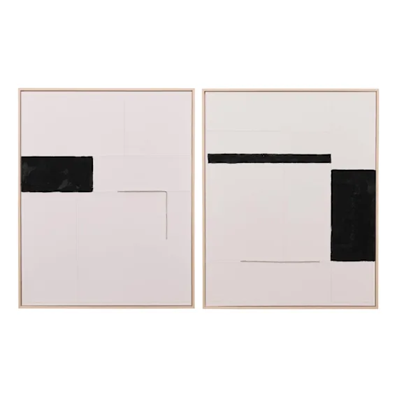 Abstract Alignment Box Framed Canvas Set of 2 in 80 x 100cm
