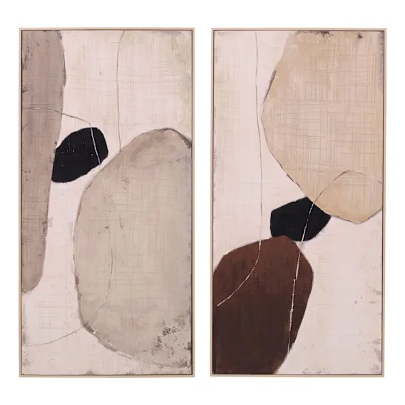 Balanced Curves Box Framed Canvas Set of 2