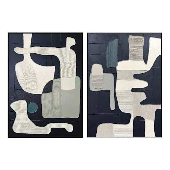 Bold Imprints Box Framed Canvas Set of 2 in 103 x 143cm