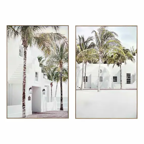 Casa De Palm Box Framed Canvas Set of 2 in 80 x 120cm