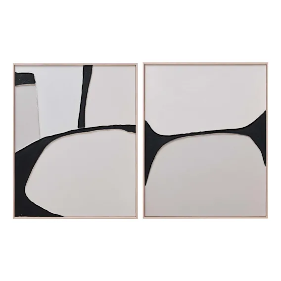Ebony Path Box Framed Canvas Set of 2 in 80 x 100cm