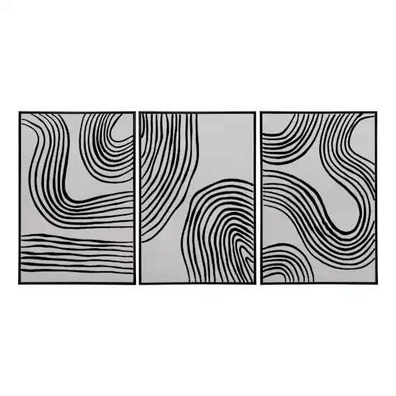 Eternal Flow Box Framed Canvas Set of 3 in 63 x 93cm