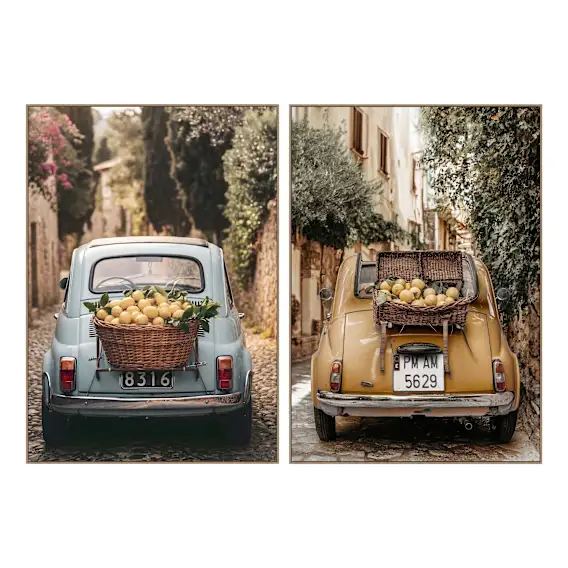 Fiat Box Framed Canvas Set of 2 in 95 x 135cm