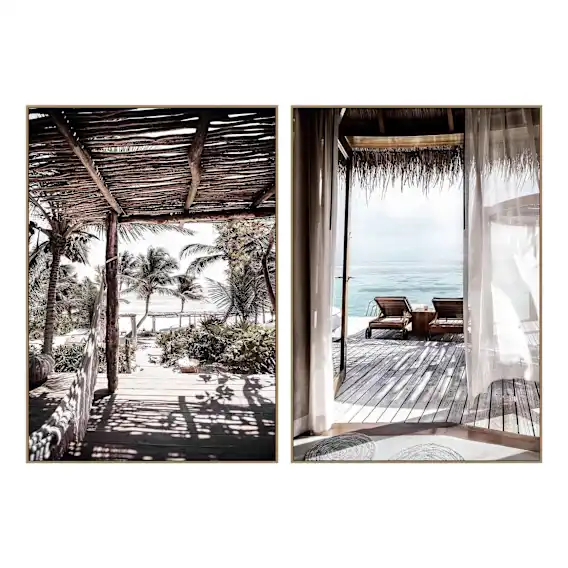 Hideaway Box Framed Canvas Set of 2 in 95 x 135cm