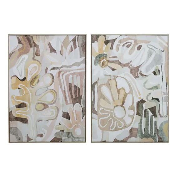 Kaleidoscope Bloom Box Framed Canvas Set of 2 in 103 x 143cm