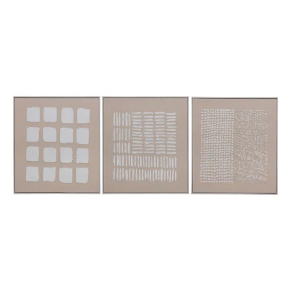 Linear Shapes Box Framed Canvas Set of 3 in 83 x 83cm