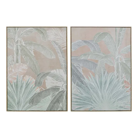 Natural Botanical Box Framed Canvas Set of 2 in 103 x 143cm