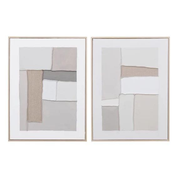 Peaceful Palette Box Framed Canvas Set of 2 in 60 x 80cm