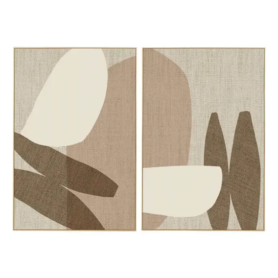 Sasha Blush Box Framed Canvas Set of 2 in 42 x 62cm