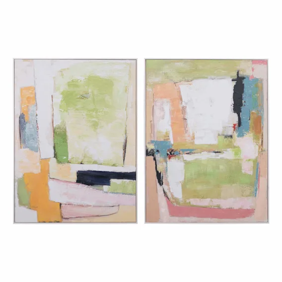 Vibrant Vision Box Framed Canvas Set of 2 in 90 x 120cm