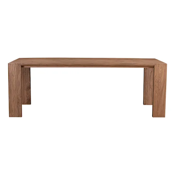 Calix Dining Table 220cm in Rustic Elm Caramel