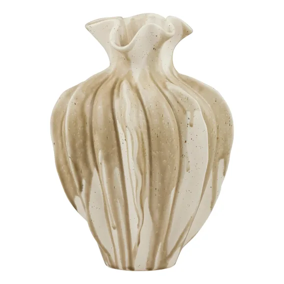 Cara Vase 22x32cm in Ivory / Sage