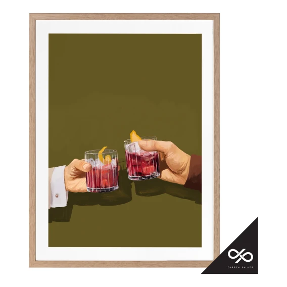 Chin Chin Framed Print in 84 x 105cm