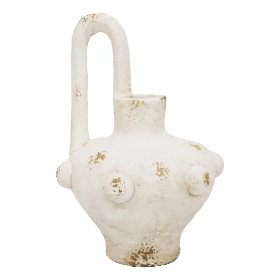 Chloe Vase Large 35x51cm in Distressed White