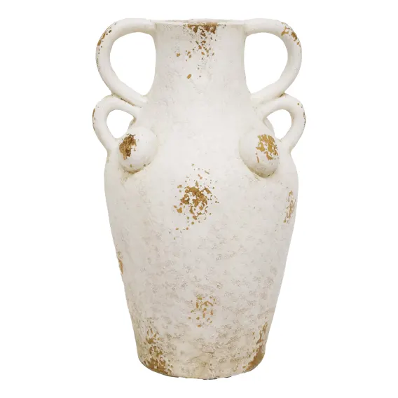 Chloe Vase Small 27x46cm in Distressed White