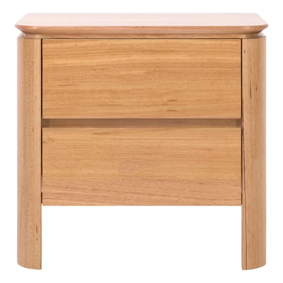 Charles Bedside Table with Groove Drawer in Australian Messmate