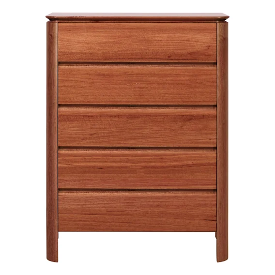 Charles Tall Boy with Groove Drawer in Tasmanian Blackwood