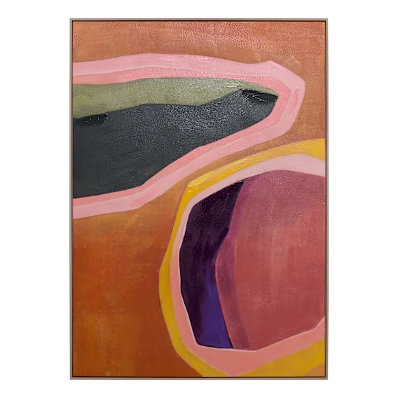 Chromatic Contours Box Framed Canvas in 100 x 140cm