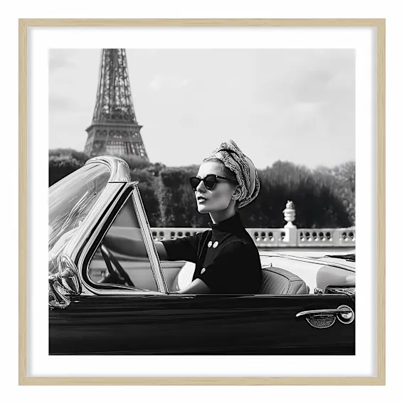 Chasing Glamour Framed Print in 95 x 95cm