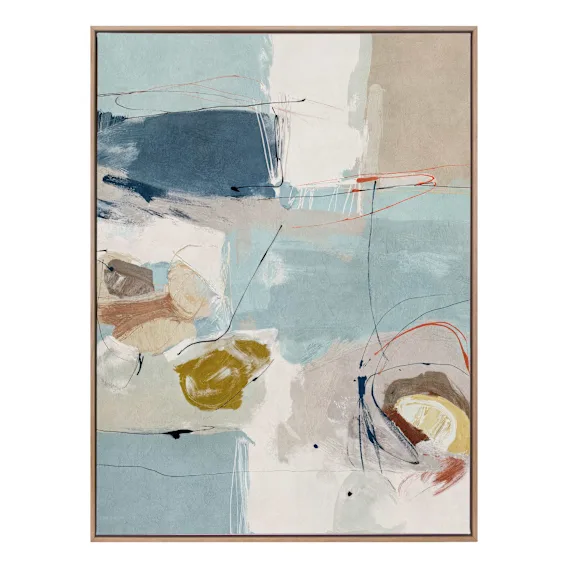 Chalk & Citrus 1 Portrait Box Framed Canvas in 63 x 93cm