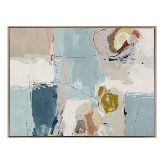 Chalk & Citrus 1 Landscape Box Framed Canvas in 103 x 78cm