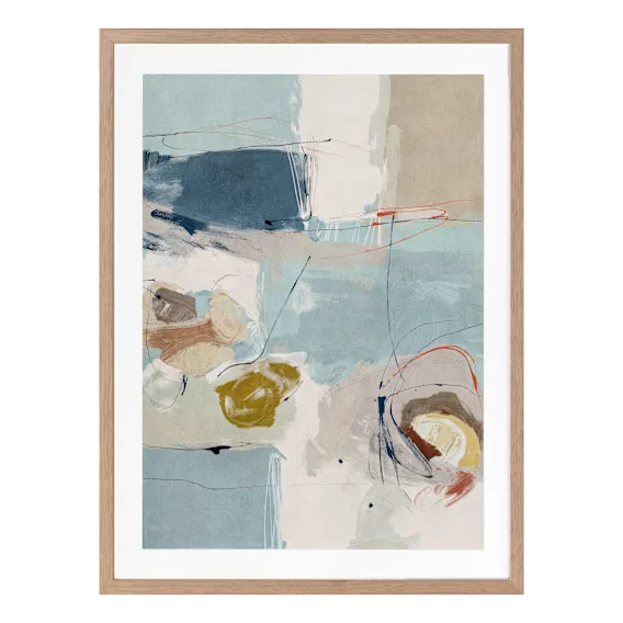 Chalk & Citrus 1 Portrait Framed Print in 55 x 70cm