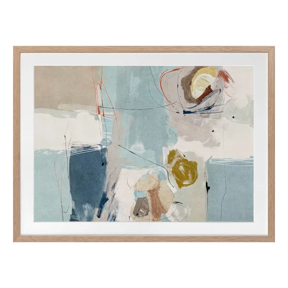 Chalk & Citrus 1 Landscape Framed Print in 84 x 68cm