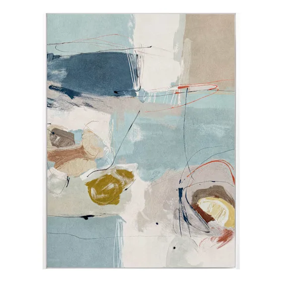 Chalk & Citrus 1 Portrait Box Framed Canvas in 78 x 103 cm