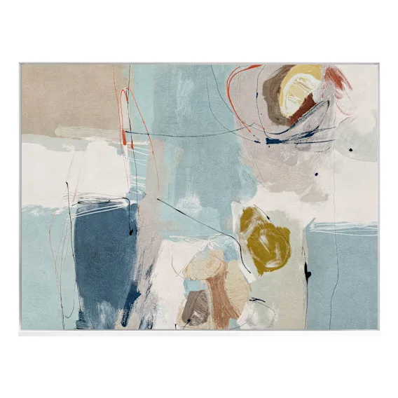 Chalk & Citrus 1 Landscape Box Framed Canvas in 103 x 78cm