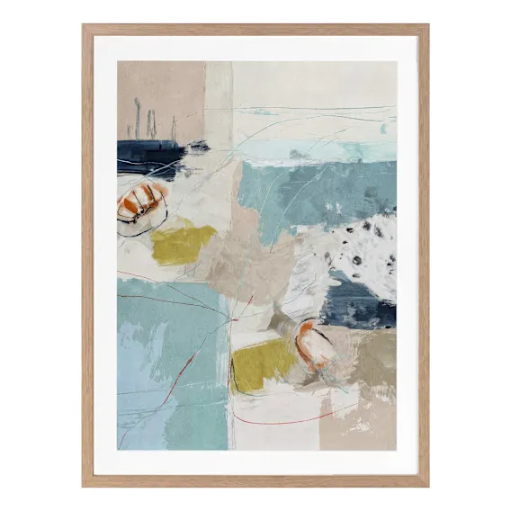 Chalk & Citrus 2 Portrait Framed Print in 55 x 70cm