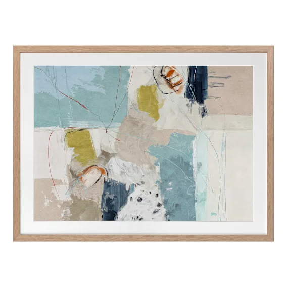 Chalk & Citrus 2 Landscape Framed Print in 70 x 55cm