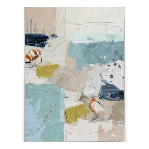 Chalk & Citrus 2 Portrait Box Framed Canvas in 123 x 163cm