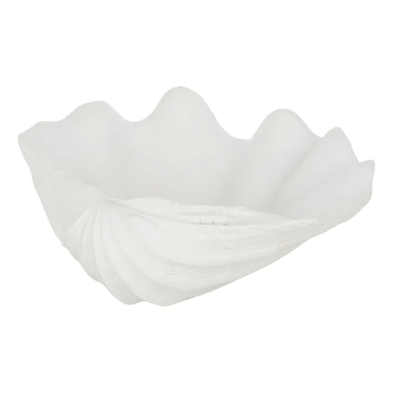 Clam Shell Bowl 18.5x7cm in White