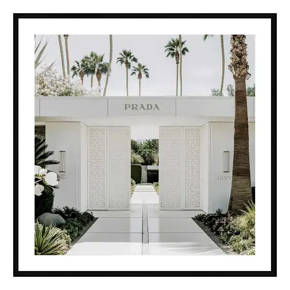 Cleo Doors Framed Print in 95 x 95cm