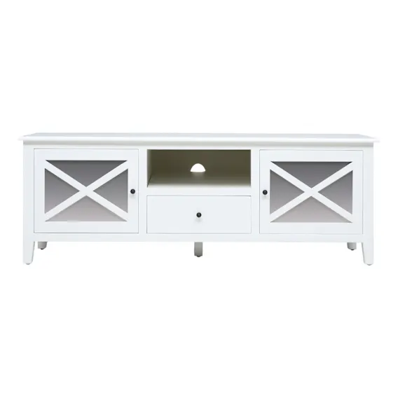 Cook Entertainment Unit 170cm Glass Door in White