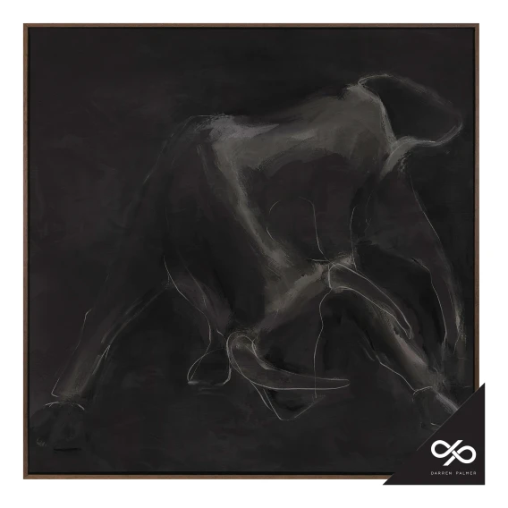 Contours Box Framed Canvas in 93 x 93cm